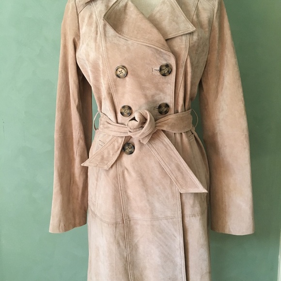 New York & Company leather trench coat - Picture 3 of 9